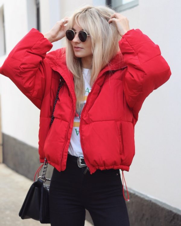 The Red Puffer Coat